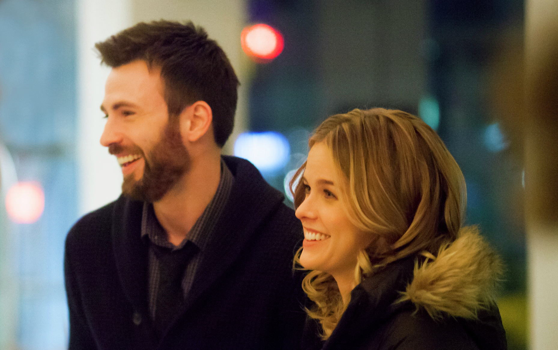 Still of Chris Evans and Alice Eve in Before We Go (2014)