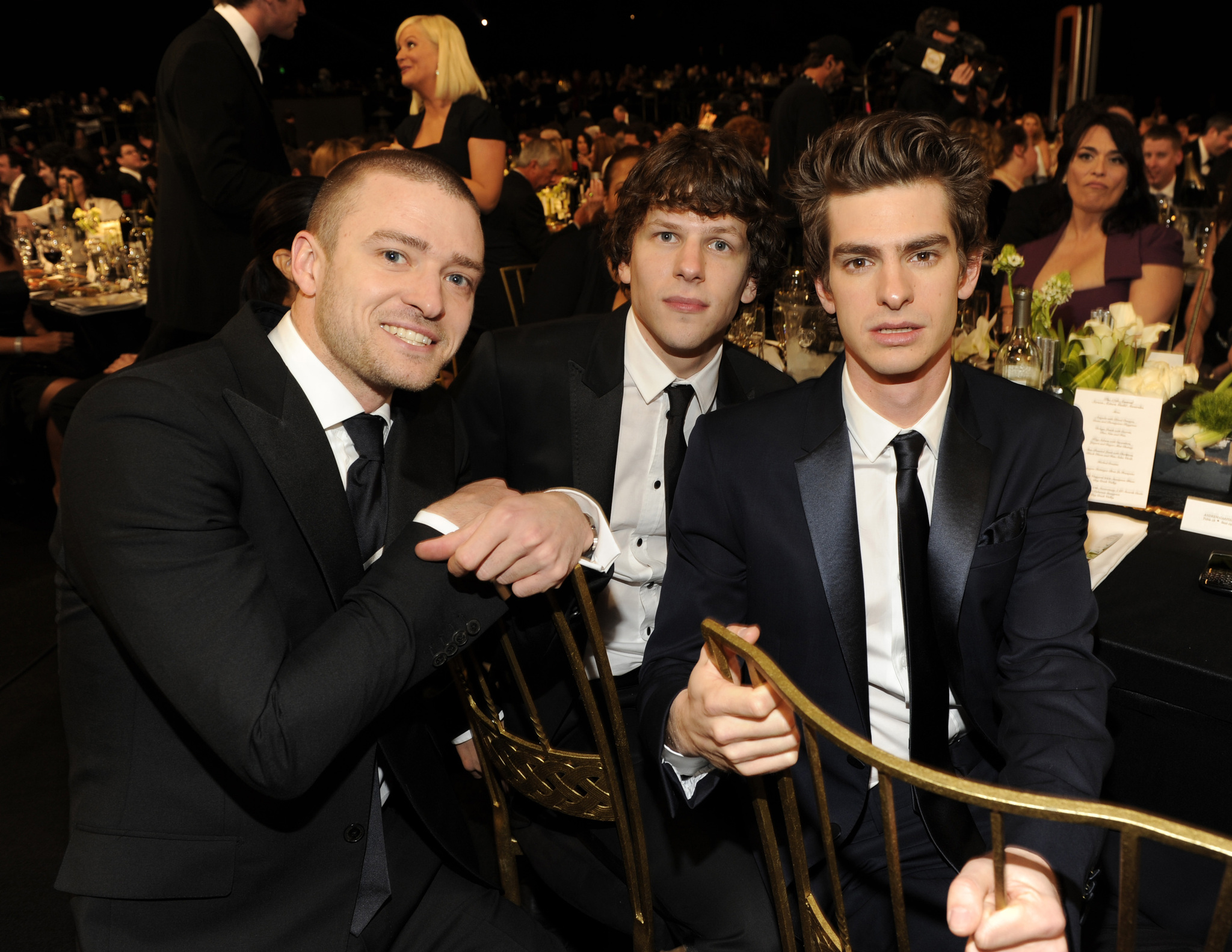 Justin Timberlake, Jesse Eisenberg and Andrew Garfield