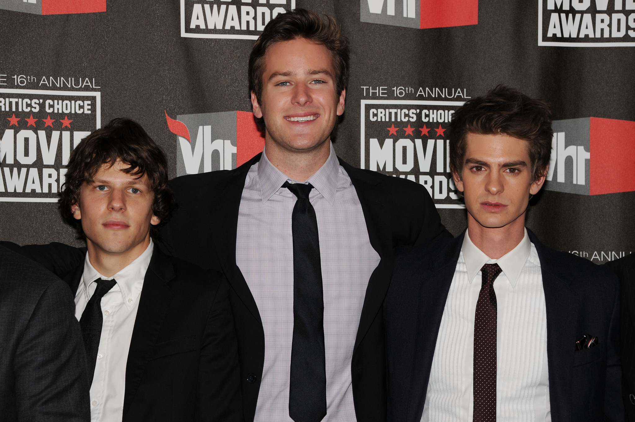 Jesse Eisenberg, Andrew Garfield and Armie Hammer