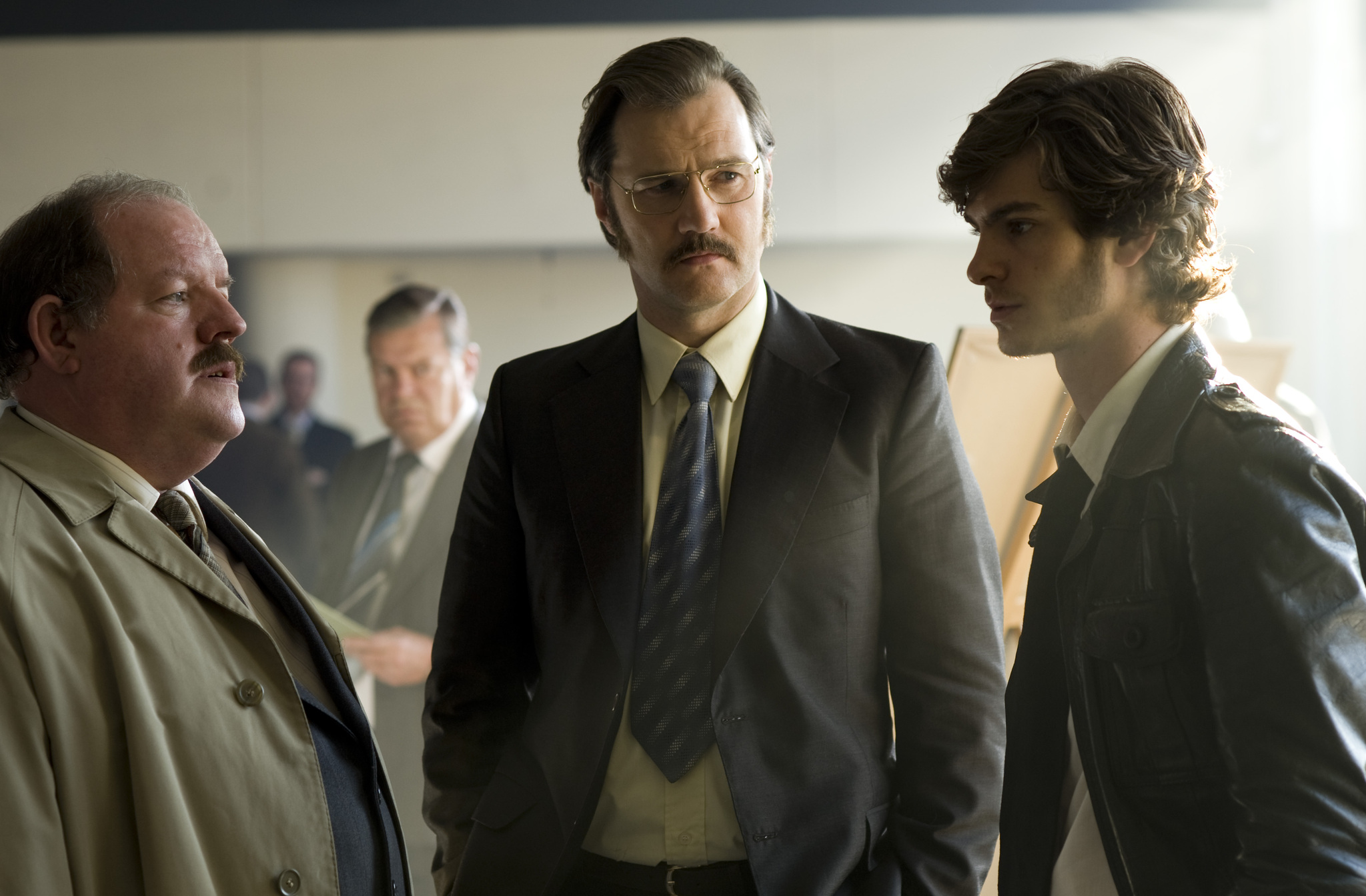 Still of David Morrissey and Andrew Garfield in Red Riding: In the Year of Our Lord 1983 (2009)