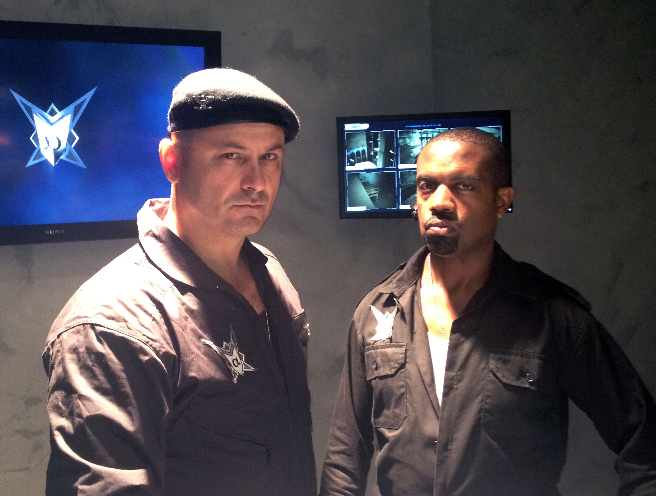 On the set of the upcoming Sci-fi action film The Half Dead with Steve Bastoni.