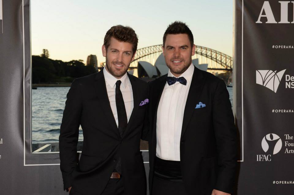 Tim Ross and Ben Mingay at the Sydney premiere of Aida