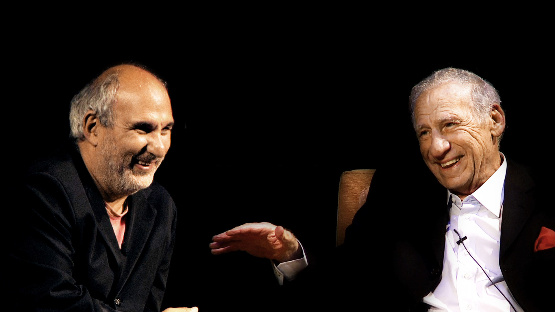 Still of Mel Brooks and Alan Yentob in Mel Brooks Strikes Back! (2012)