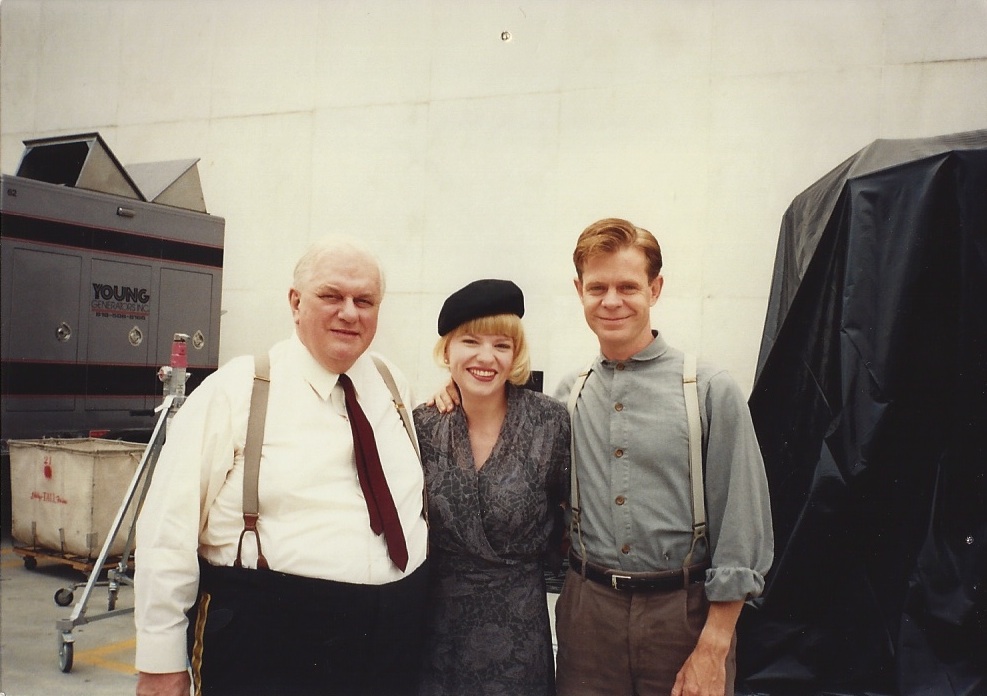 Charles Durning, Colette Joel, and William H. Macy Filming 'The Water Engine'