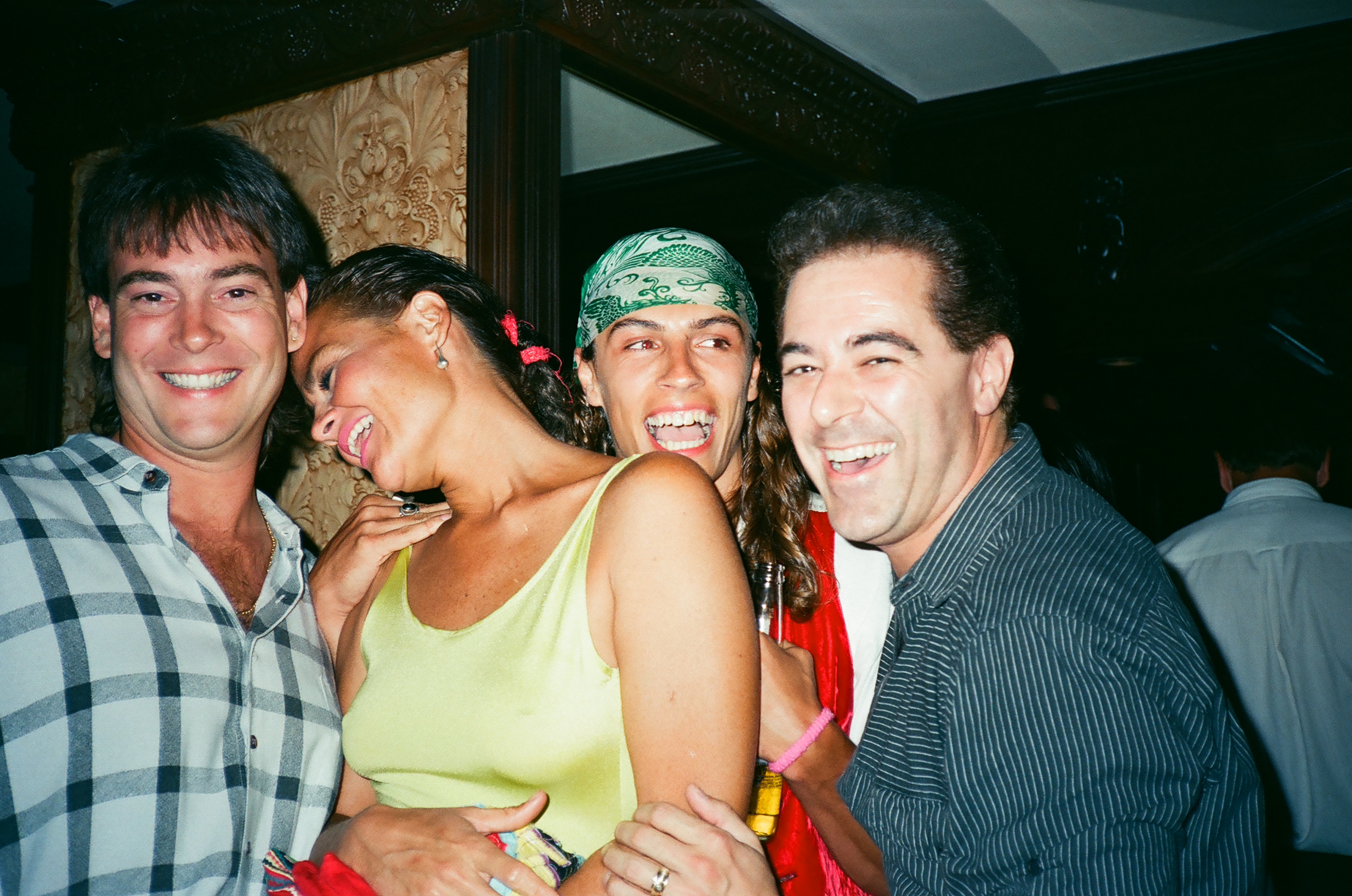 Arrive Alive 1990 Cast wrap party with native American actors in the film.