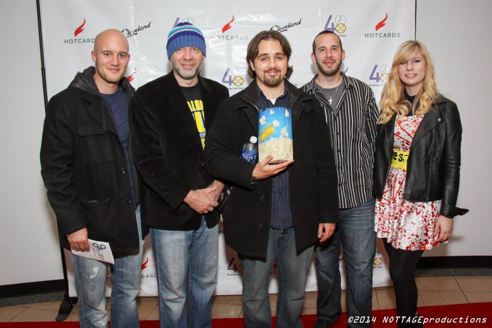 Fiorella Brothers' production team, with B. R. Tatalovic, at Cleveland's 48-Hour-Film show (2014)