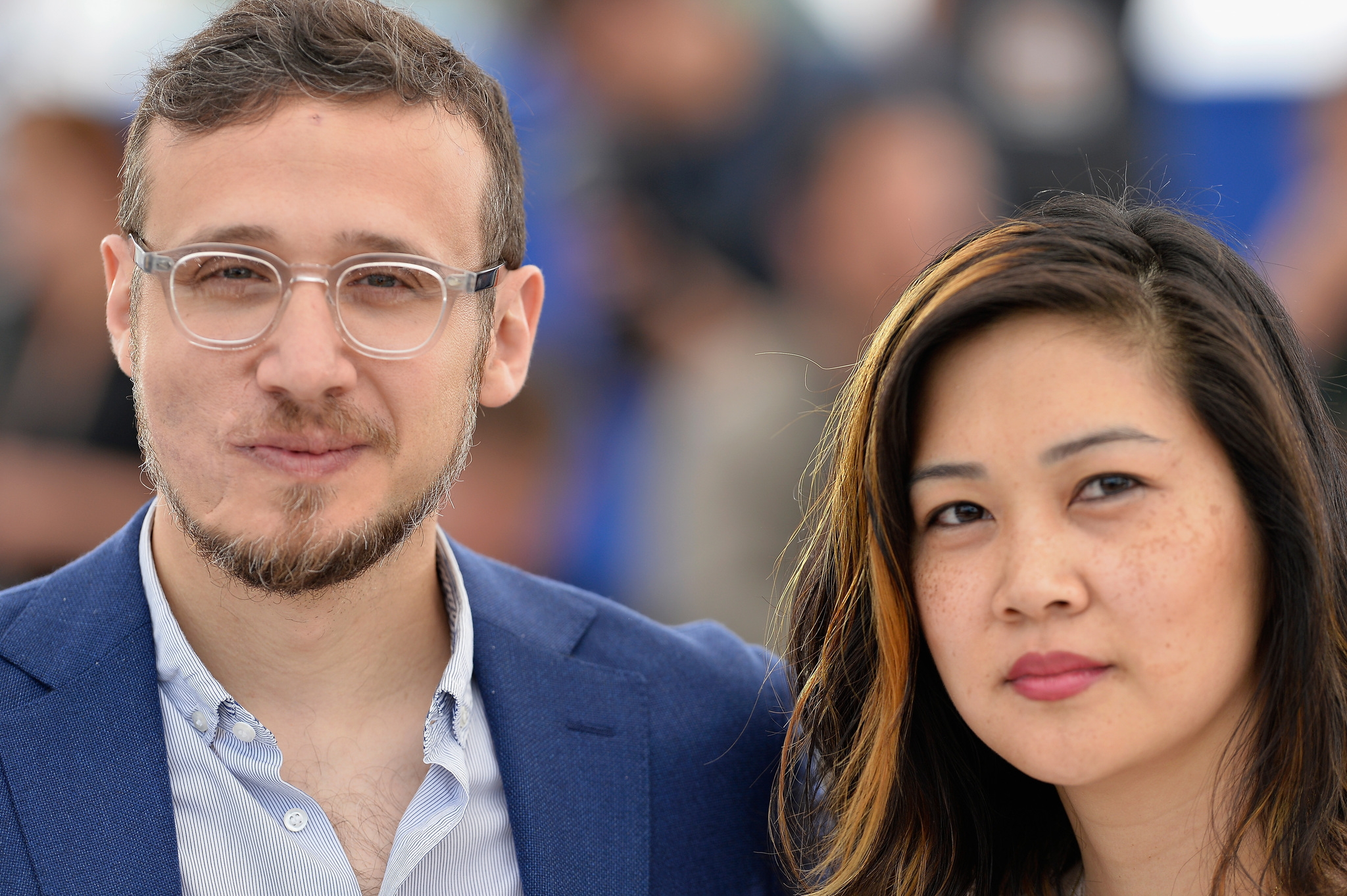 Roberto Minervini and Denise Ping Lee at event of The Other Side (2015)