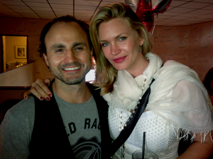 Cal Rein and Natasha Henstridge at The Bronx Bull Wrap Party (2012)