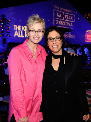 Lisa Cholodenko and Jane Lynch at event of The Kids Are All Right (2010)