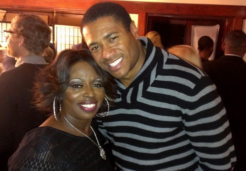 Angie Stone and Mandell Frazier on set of TV One's 