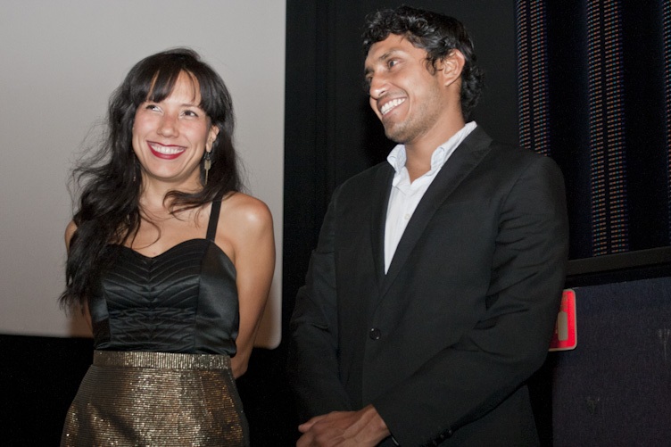 Andrea Suárez Paz and Tenoch Huerta Mejía at the 2013 Morelia Film Festival.