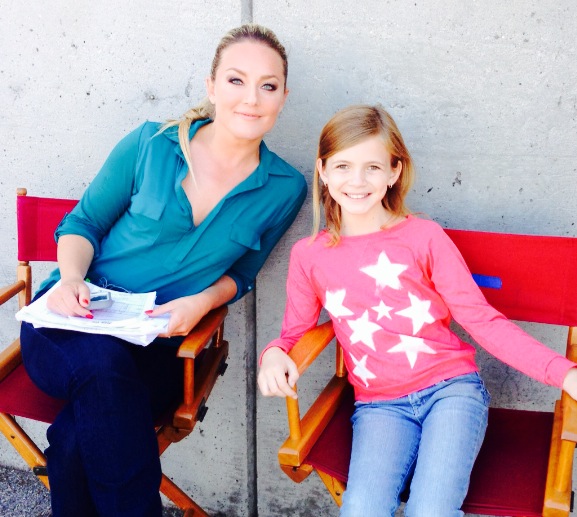 Emma Rose with the lovely Elisabeth Rohm on the set of Mega Shark vs Mecha Shark