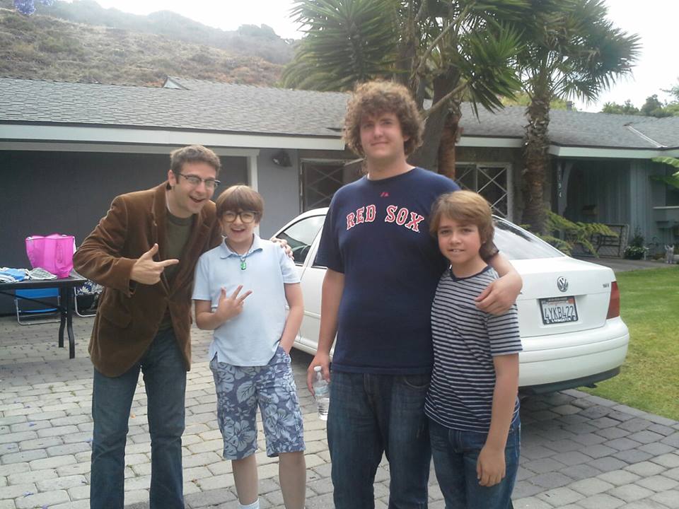 Joshua and Adam with their Young versions: Jean Nasser and Christopher while shooting the Webisode: 