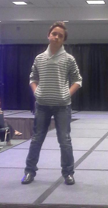 Jean Nasser modeling at the LA Convention Center. 