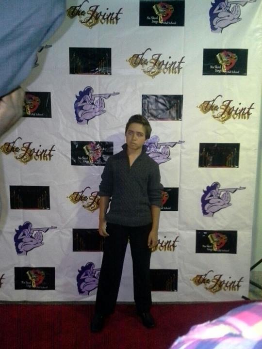 Jean Nasser modeling at the Red Carpet, LA Convention Center. 