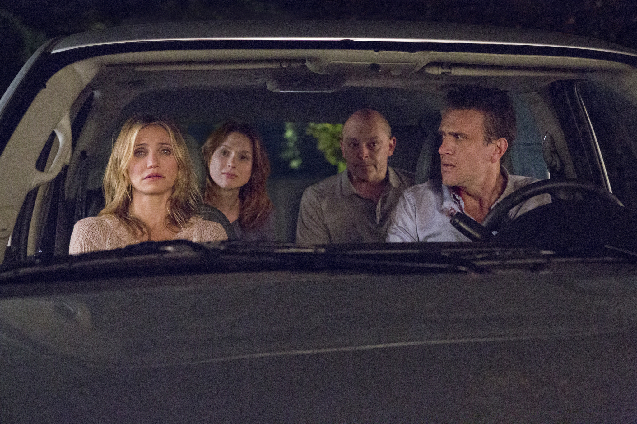 Still of Cameron Diaz, Jason Segel, Rob Corddry and Ellie Kemper in Sex Tape (2014)