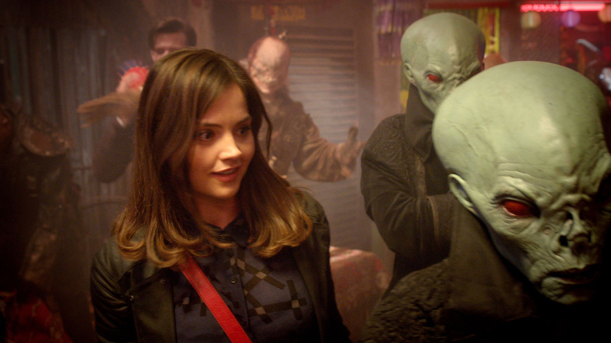 Still of Matt Smith and Jenna Coleman in Doctor Who: The Rings of Akhaten (2013)