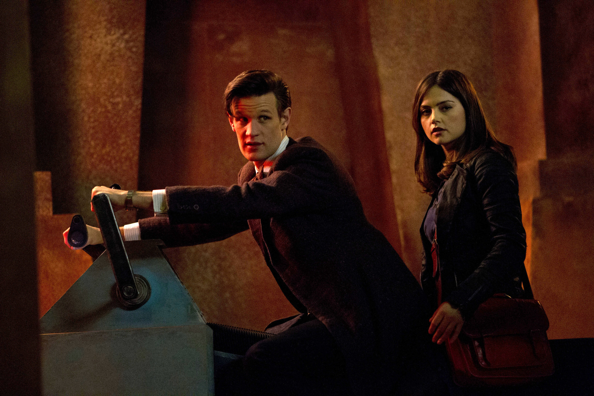 Still of Matt Smith and Jenna Coleman in Doctor Who: The Rings of Akhaten (2013)