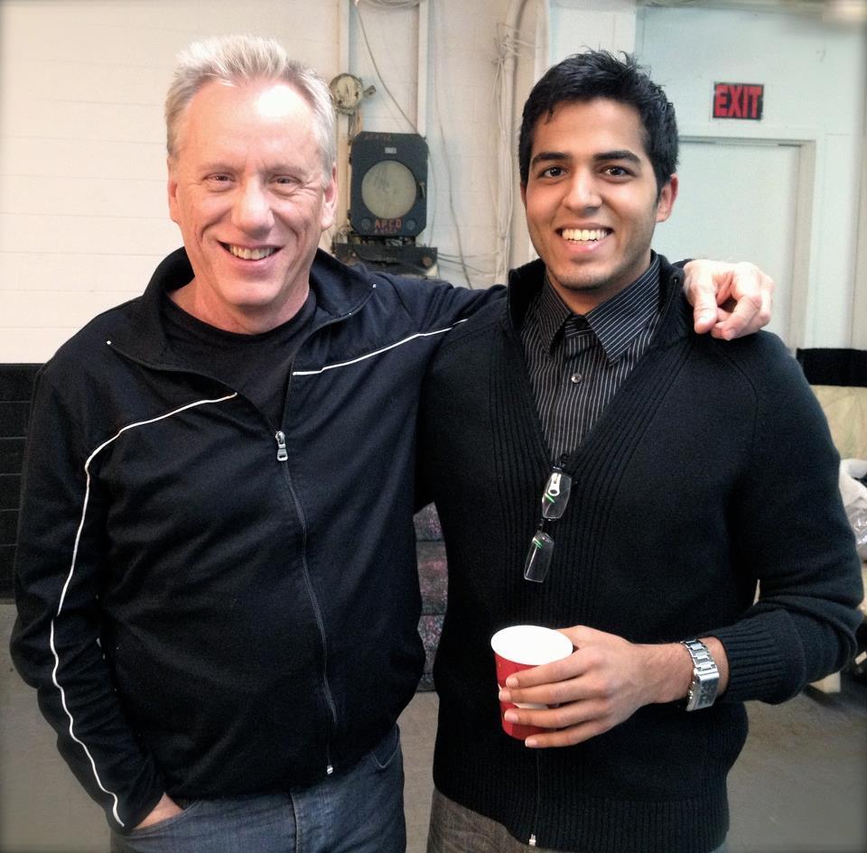 James Woods and Abhay Walia on the set of Futurescape with James Woods (2013)