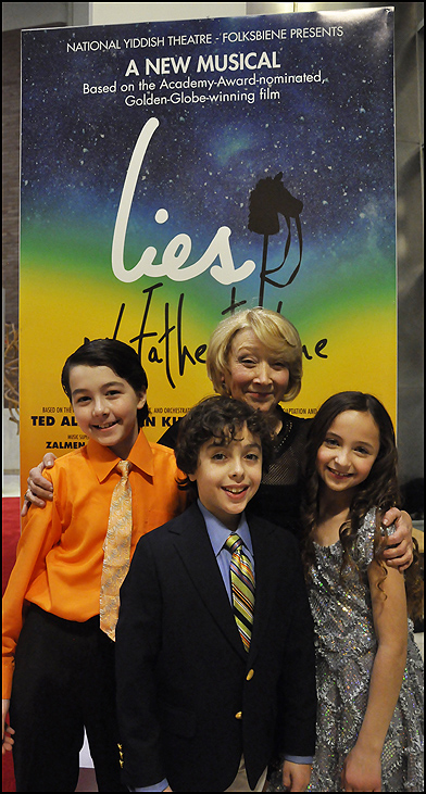 Ashley Brooke with Director Bryna Wasserman, Alex Dreier and Jeremiah Burch at Opening Night of Lies My Father Told Me