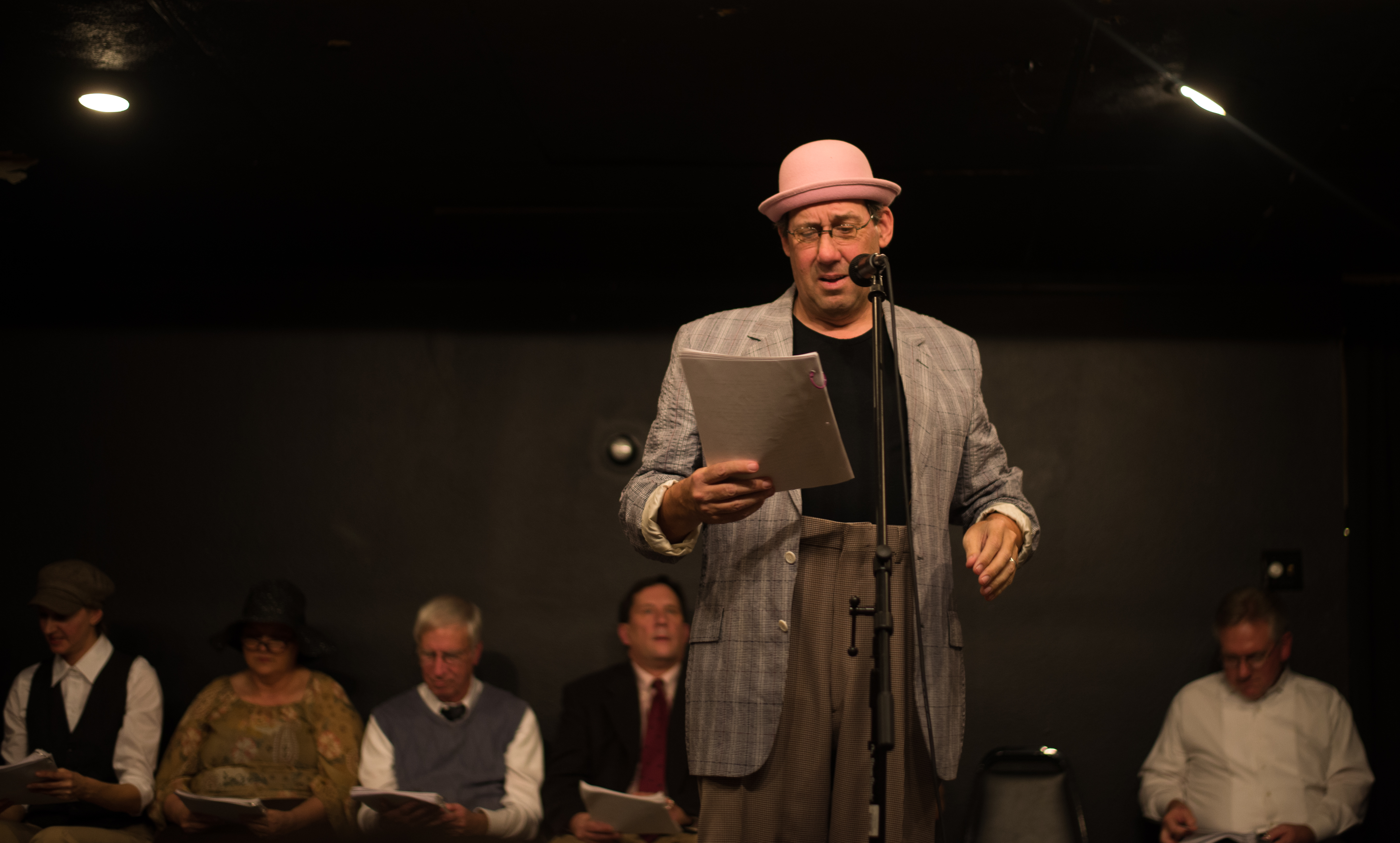 Stephen James as the Angel Clarence, in the 2013 radio-on-stage production of 