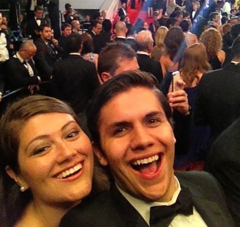 Molly Castro and Joseph Scott Rodriguez at the Premiere of Wild Tales (2014) at The 2014 Cannes Film Festival.