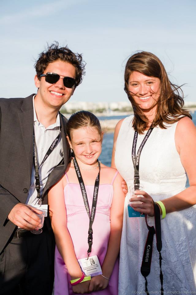Sinking (2013) Dir. Joseph Scott Rodriguez (I), Actress Dominique Prokapus (I), and Producer Molly Castro (I) at The 2014 Cannes Emerging Filmmaker Showcase.