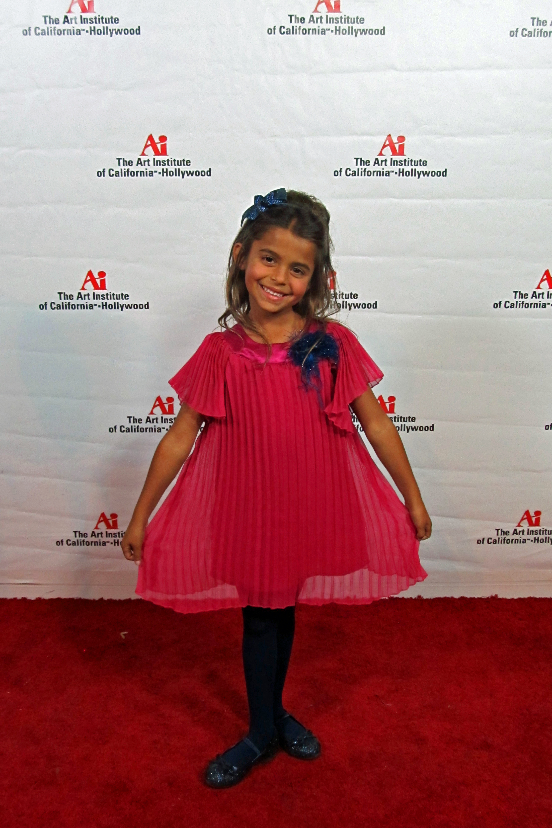 Sadhana on the red carpet at Hollywood's,Art Institute Fashion Show.