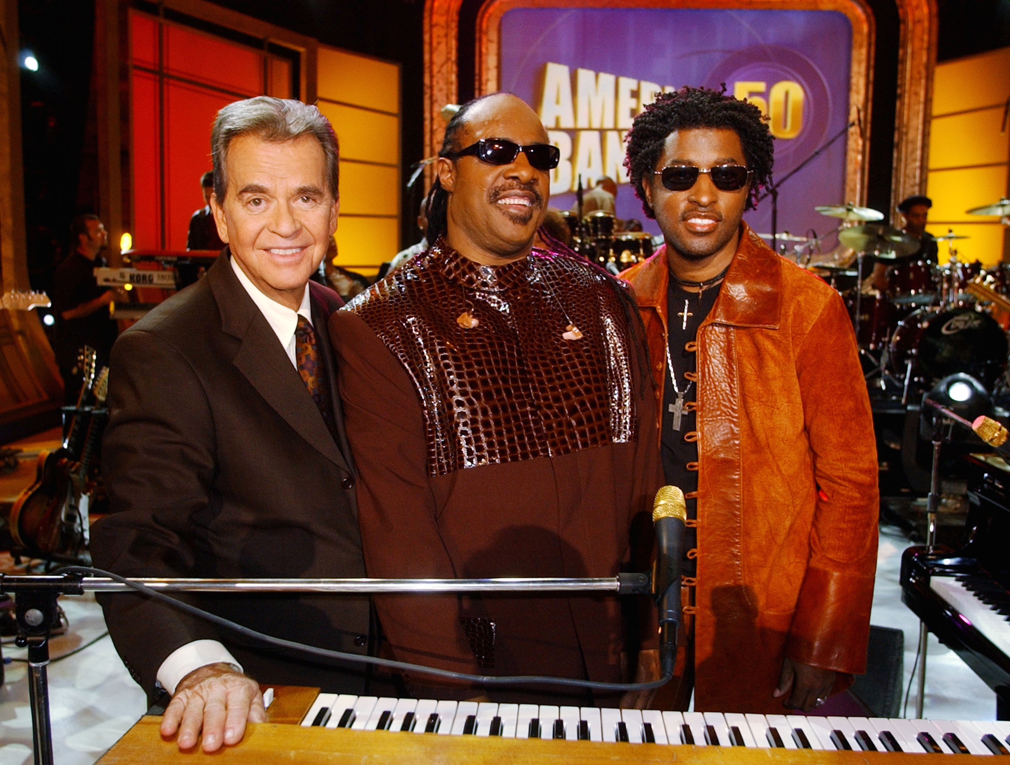 Kenneth 'Babyface' Edmonds, Stevie Wonder and Dick Clark