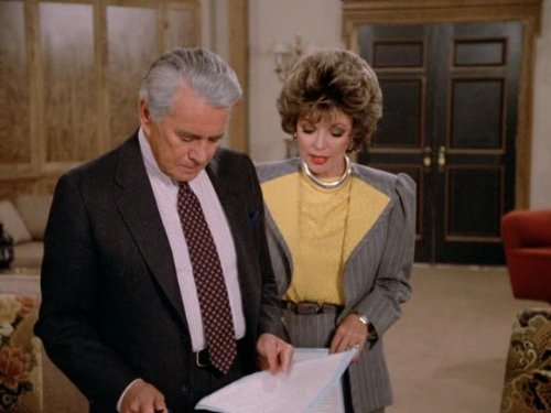 Still of Joan Collins and John Forsythe in Dynasty (1981)