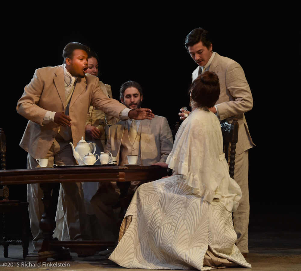 Kerry Paige as Boris Semyonov Pishick in Cherry Orchard on the James Madison University Main Stage (May 2015).