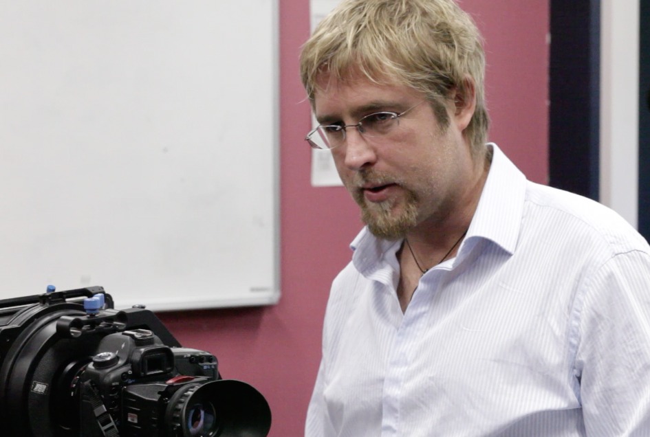 Paul Wolffram teaching film production at Victoria University of Wellington