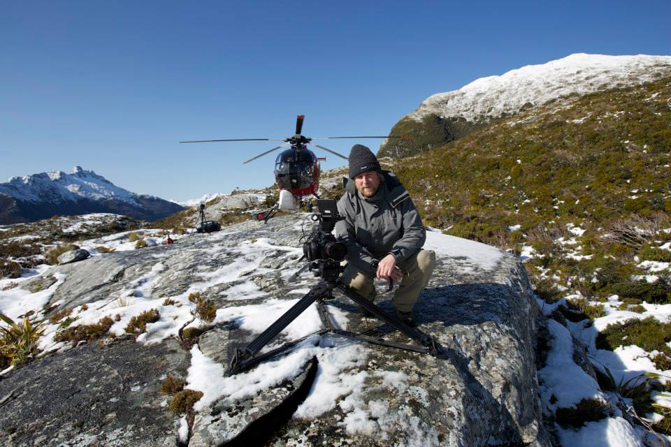 Paul Wolffram on location in Fiordland, New Zealand during the shoot for Voices of the Land 2014