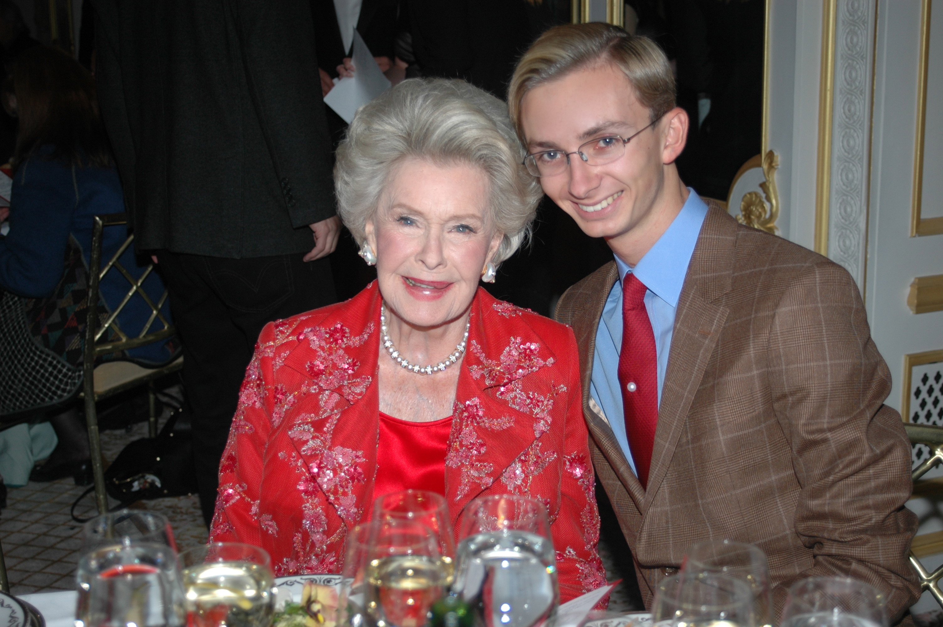 Dina Merrill and Cole Rumbough at The Academy of the Arts Lifetime Achievement Awards in NYC on March 5, 2013.