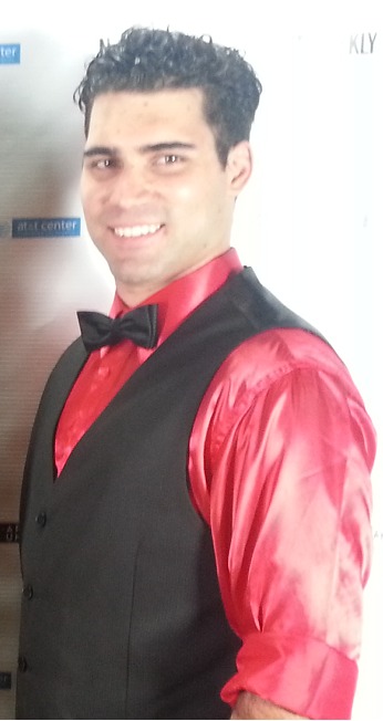 Pic taken of Steven Reyes at an AT&T Center red carpet event.