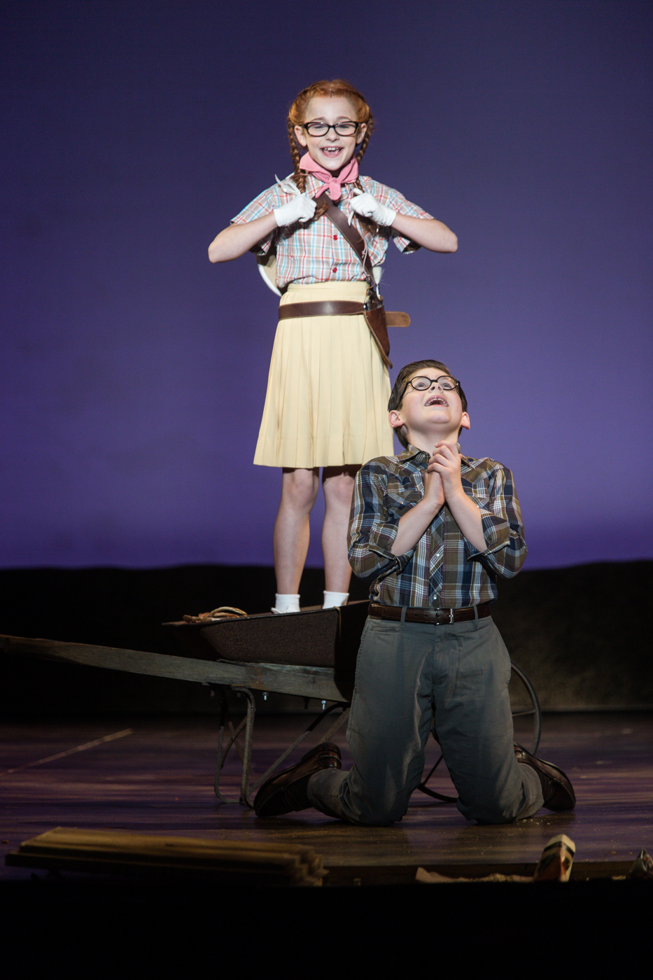 Sophia Anne Caruso and Johnny Rabe in World Premier 