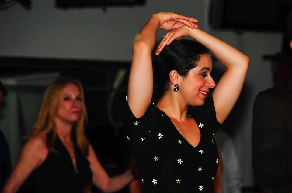 Yasmin Zakher teaching a salsa class.