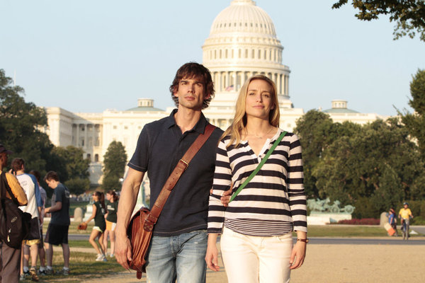 Still of Piper Perabo and Christopher Gorham in Covert Affairs (2010)