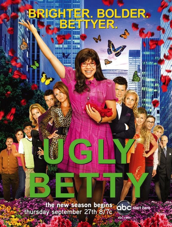 Vanessa Williams, Rebecca Romijn, Alan Dale, Christopher Gorham, Ashley Jensen, Judith Light, Eric Mabius, Ana Ortiz, Tony Plana, America Ferrera, Becki Newton, Michael Urie and Mark Indelicato in Ugly Betty (2006)