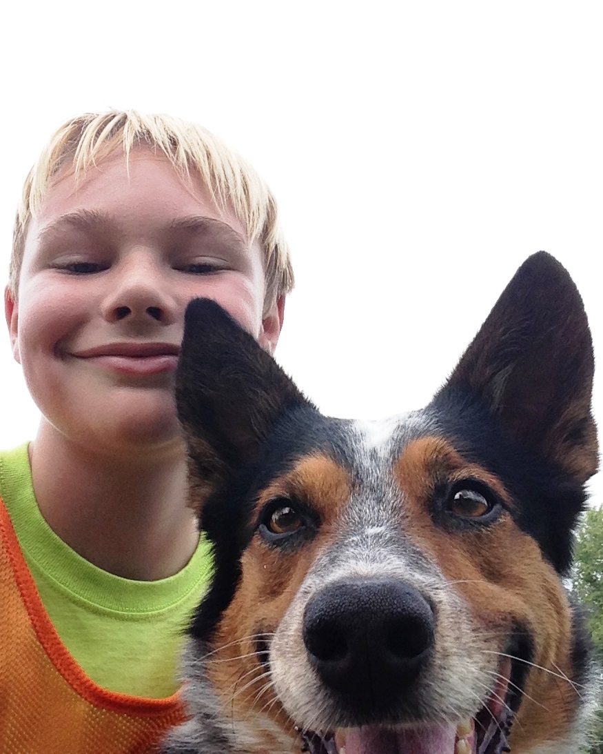 Selfie with Jumpy the Dog