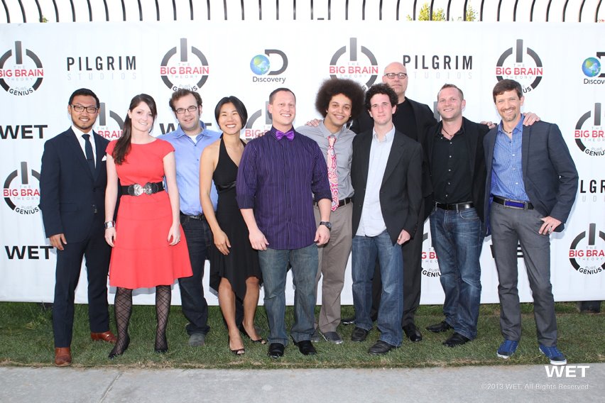 The contestants at the Discovery Channel's The Big Brain Theory: Pure Genuis premiere party
