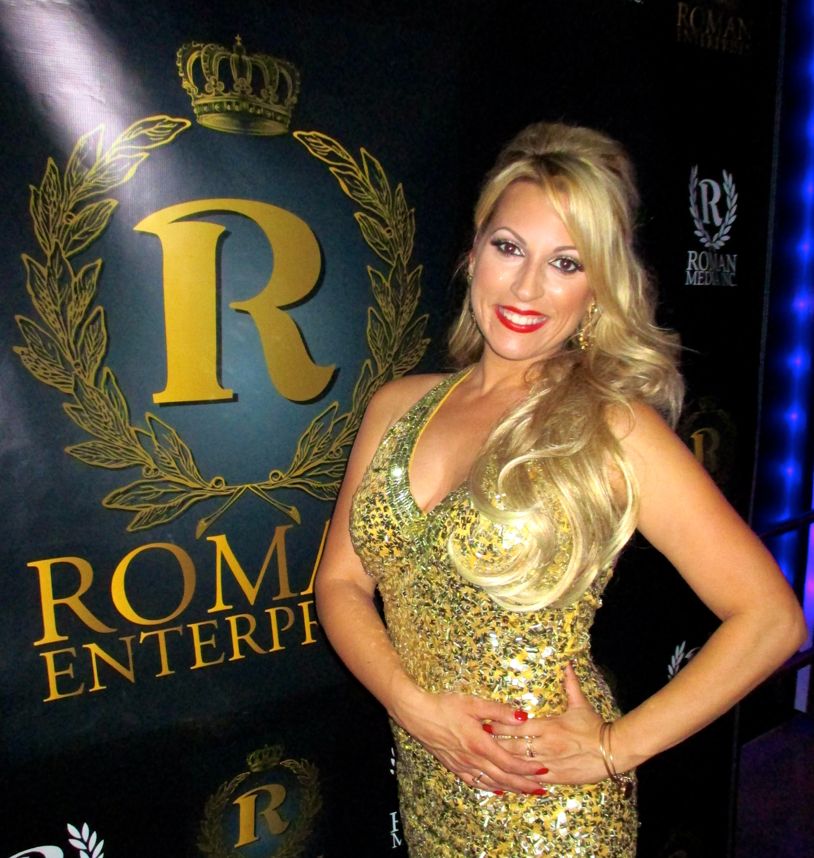 Michelle Romano at the launch party event for ROMAN ENTERPRISES