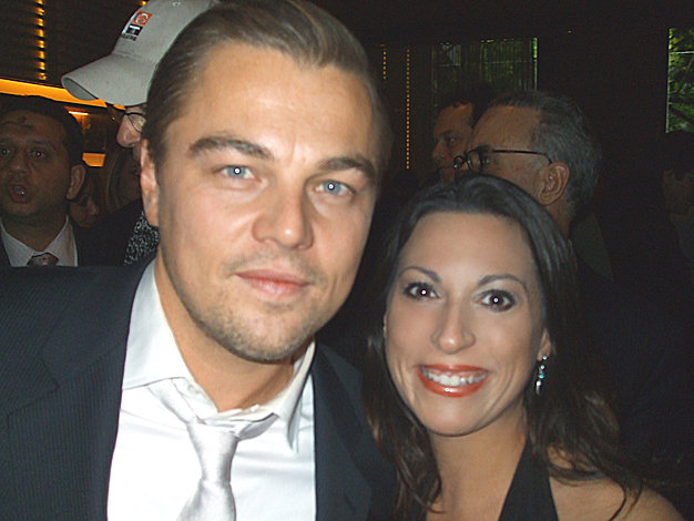 Michelle Romano and Leonardo Dicaprio at the 