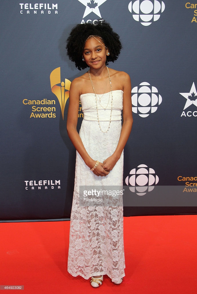 Shailyn Pierre-Dixon on the Red Carpet at the Canadian Screen Awards. Toronto, ON
