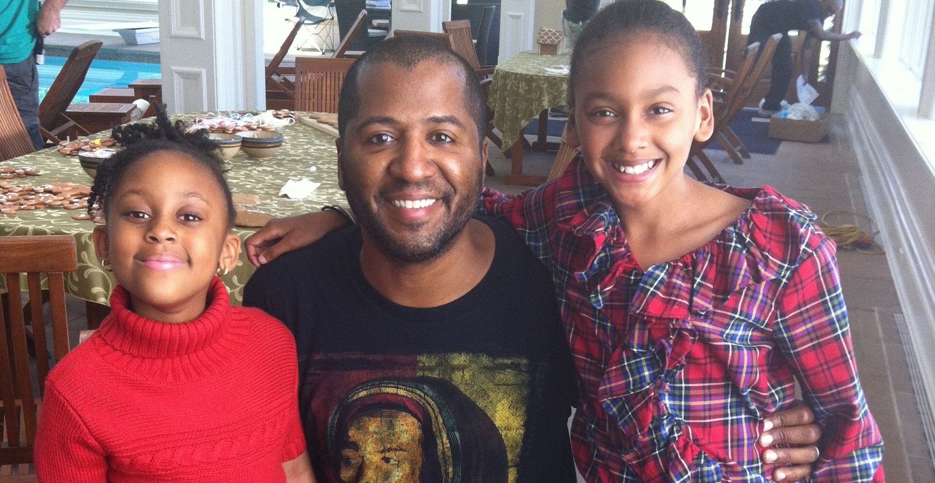 Shailyn Pierre-Dixon (Right) on set 'The Best Man Holiday' with Director Malcolm D. Lee and Allison Augustin (Left)
