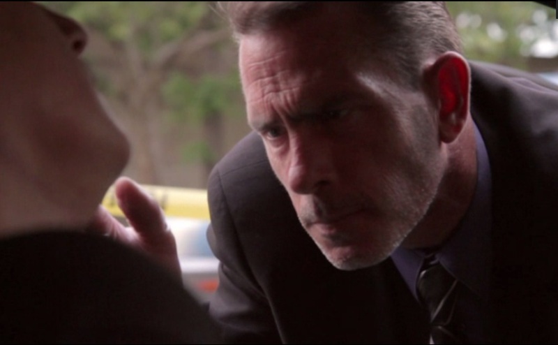 Detective Robert Stewart at the scene of the crime in True Crimes with Aphrodite Jones