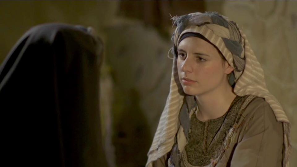 Film still from Sounds Of The Season by MBC Productions. Portraying Mary from the biblical nativity story.