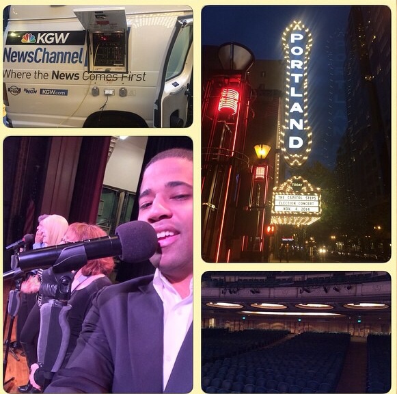 Showtime in portland Oregon after a interview for channel 8 news