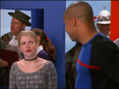 Still of Melissa Joan Hart and Donald Faison in Sabrina, the Teenage Witch (1996)