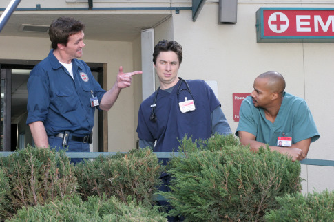 Still of Zach Braff, Donald Faison and Neil Flynn in Scrubs (2001)